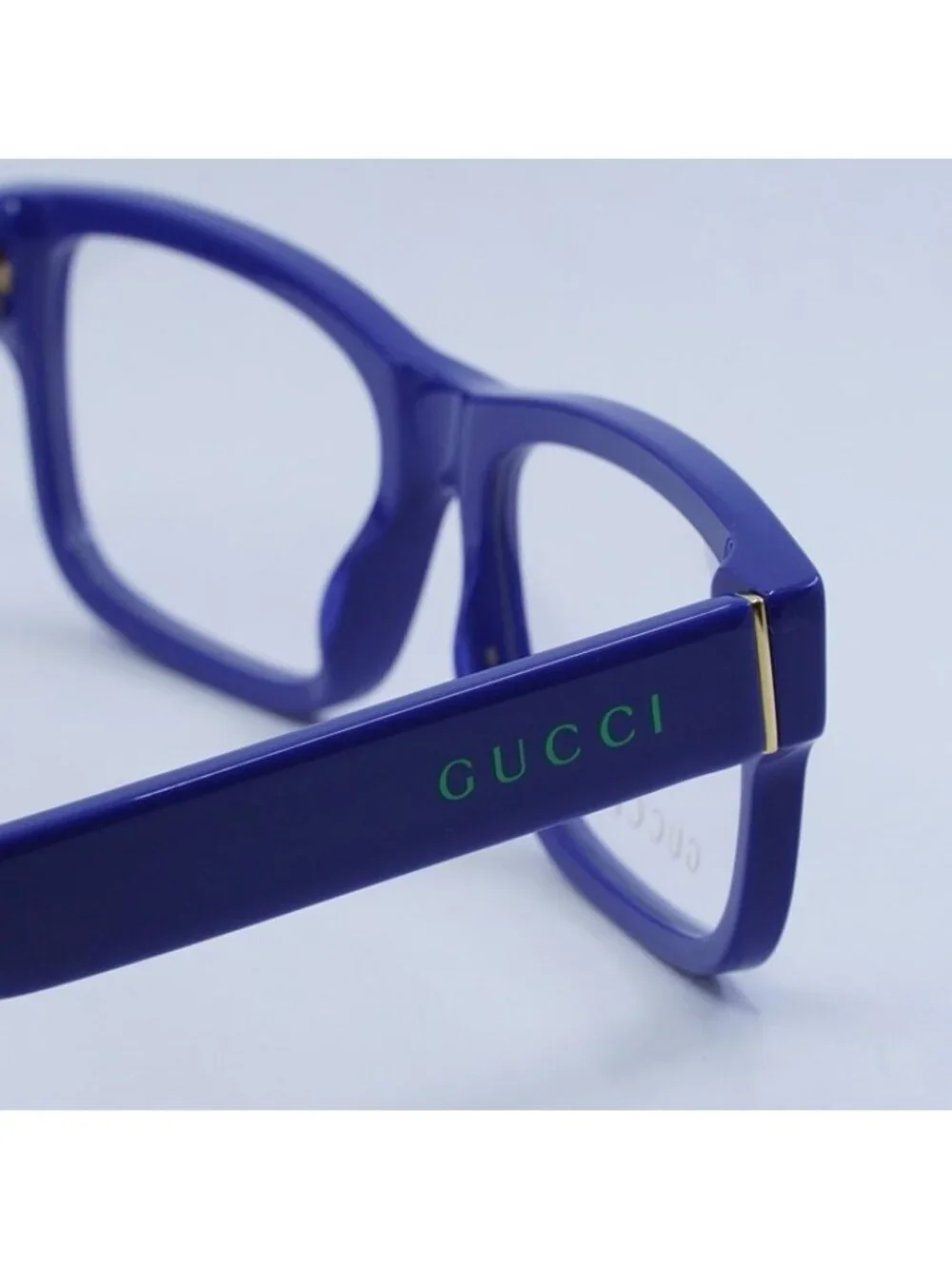 Gucci GG1141O 002 Eyeglasses Blue 56mm Rectangle Frame